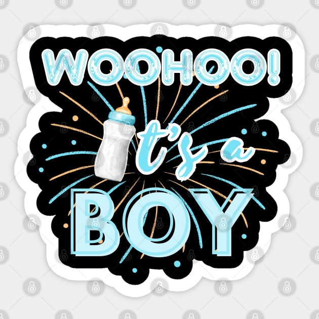 Wooohoo Its A Boy Its A Boy Sticker Teepublic 7426